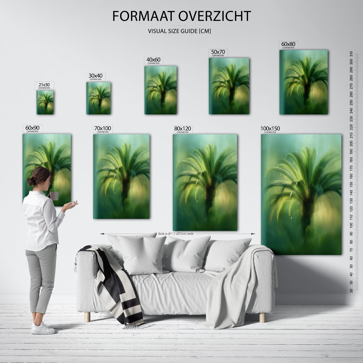 Groene palm Poster