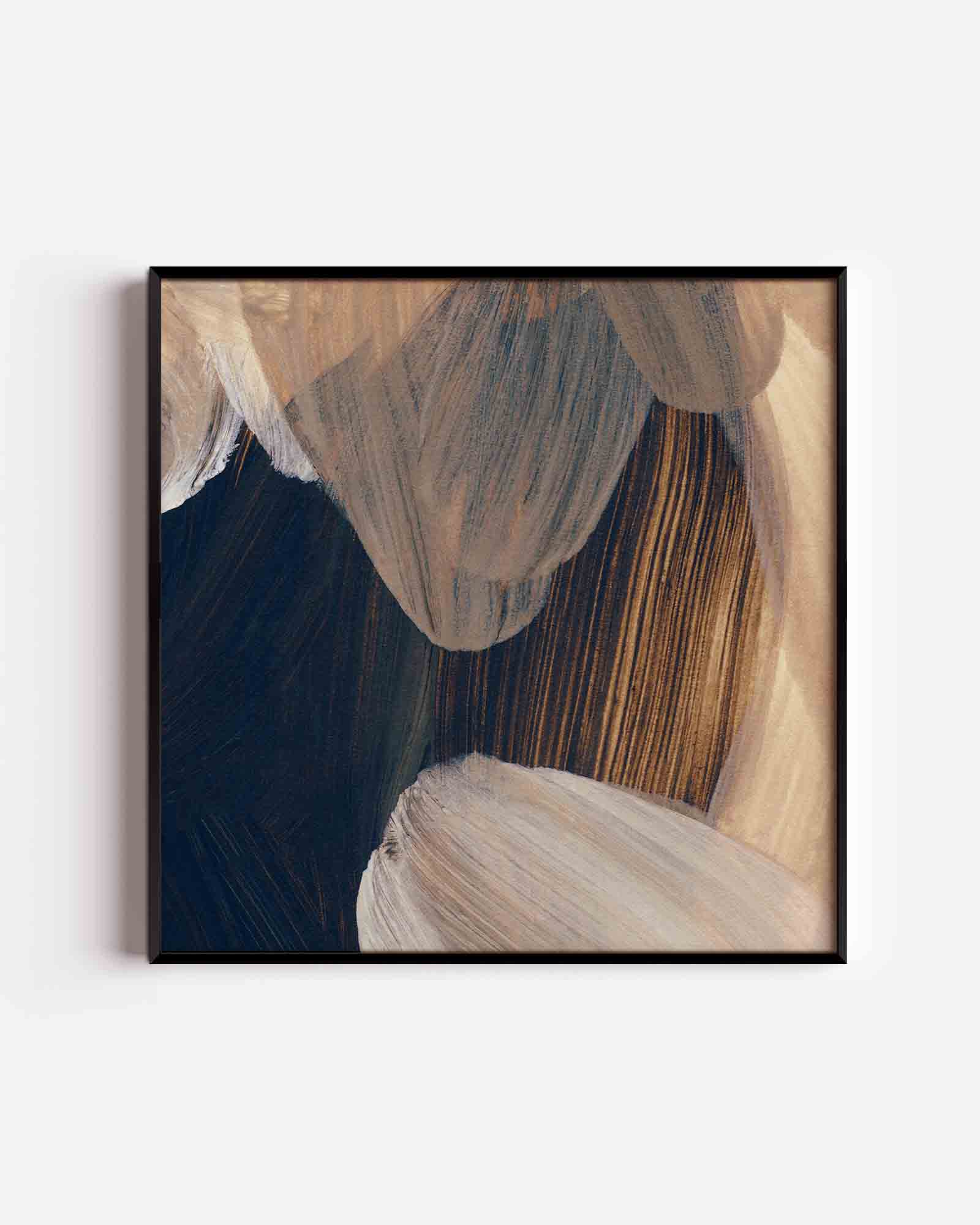 Abstracte penseelstreken Poster
