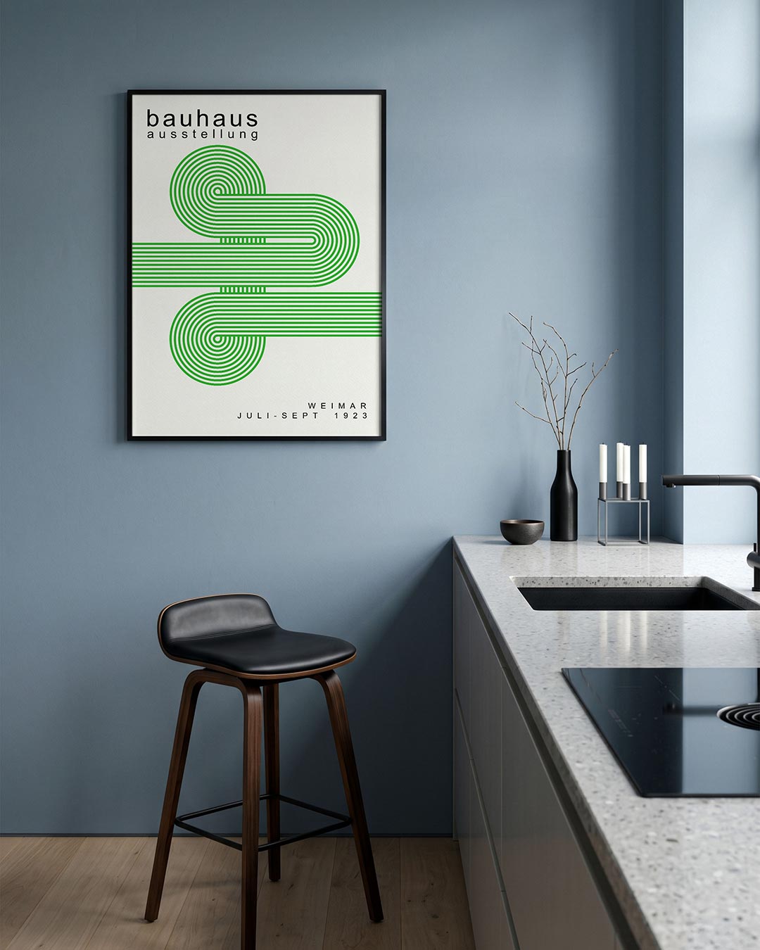 Lijnen en cirkelpatronen Poster