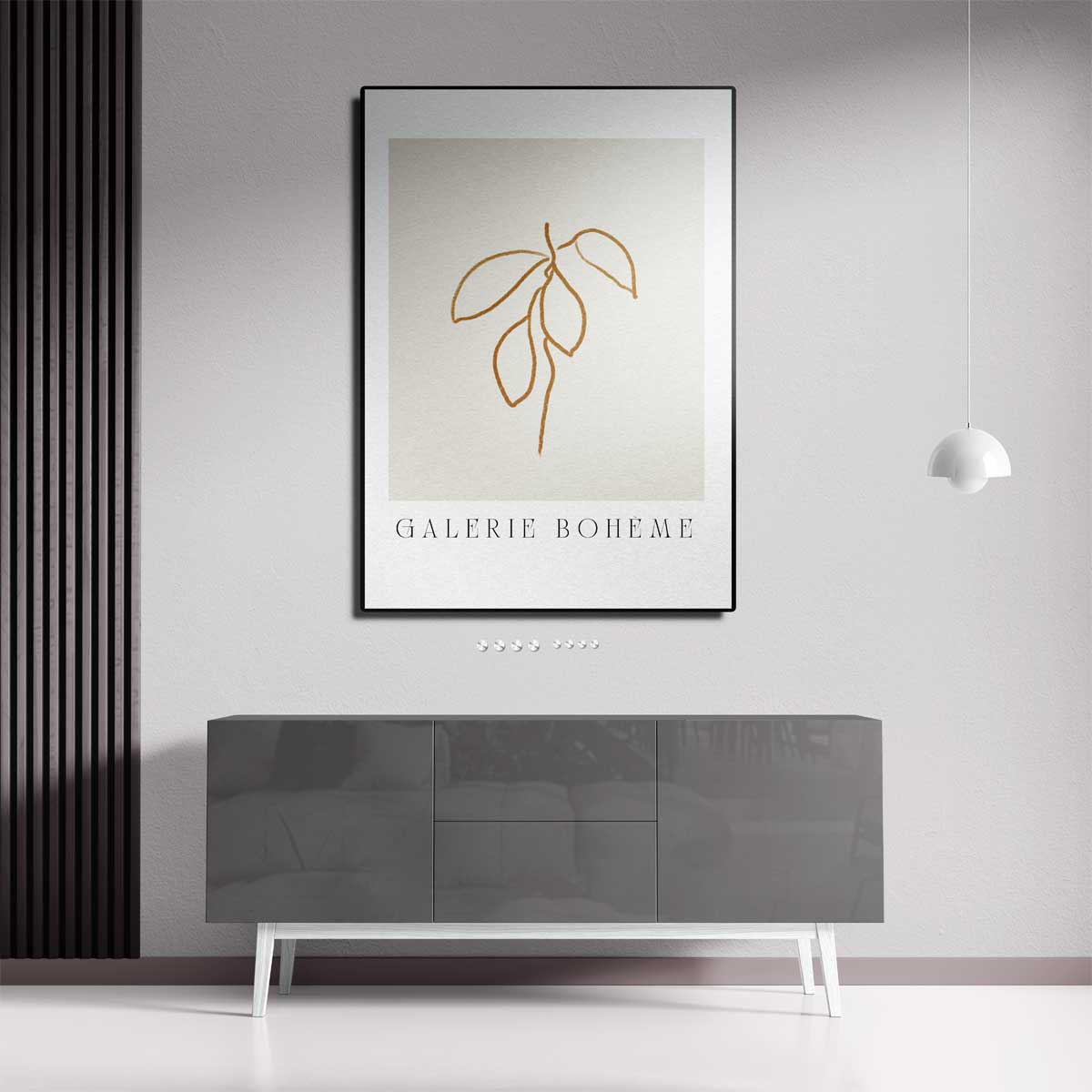 Minimalistische Bladillustratie Kunstwerk-canvas-dibond-plexiglas-wanddecoratie-WallArtistic