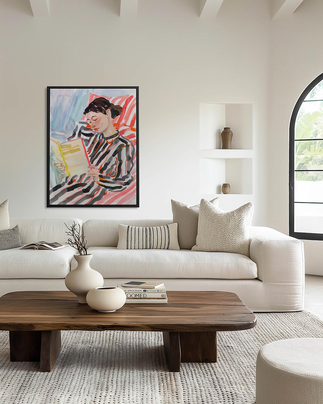Lezende vrouw Kunstwerk