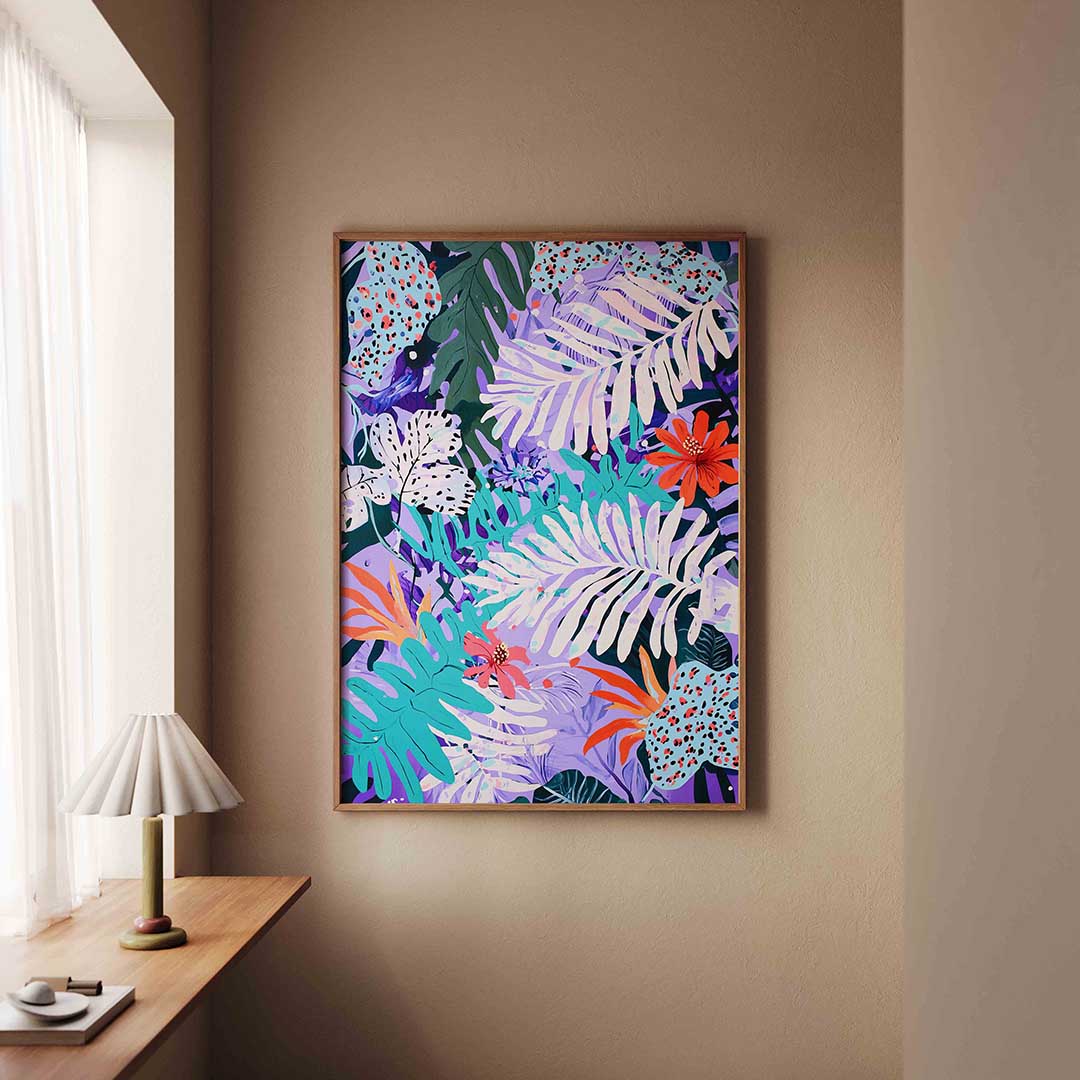 Bladeren en bloemen Poster