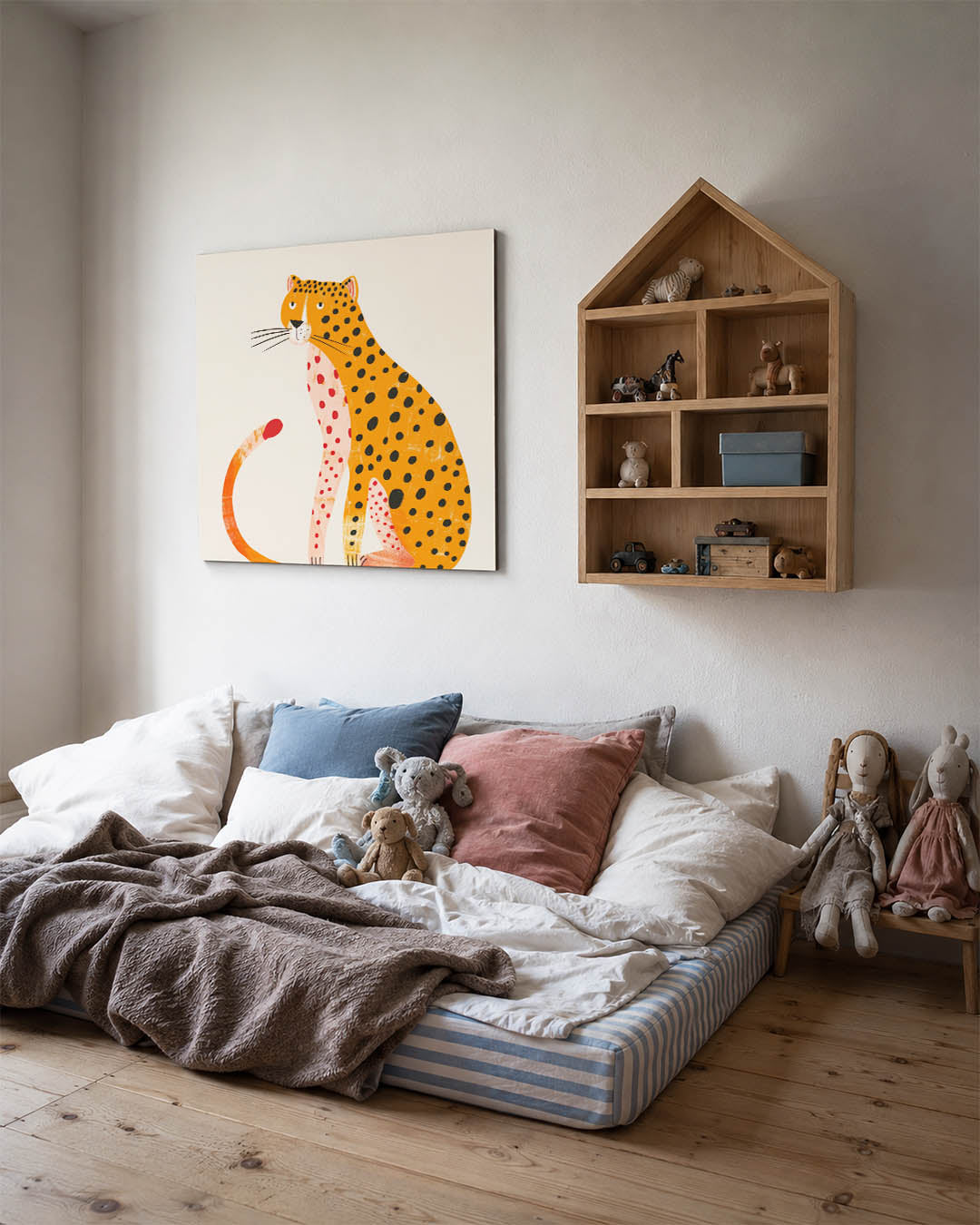 Gestileerde luipaard illustratie Kunstwerk