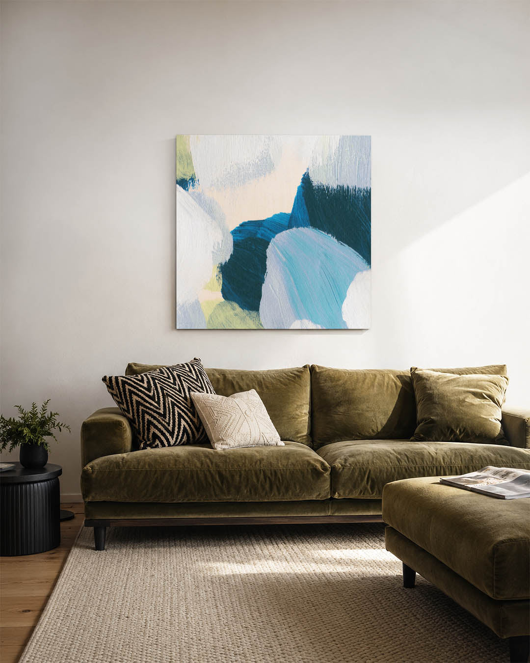 Kleurrijke penseelstreken Kunstwerk