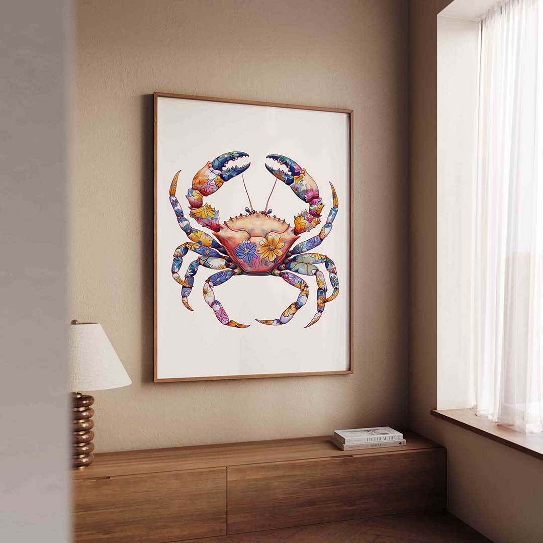 Bloemenkrab Poster