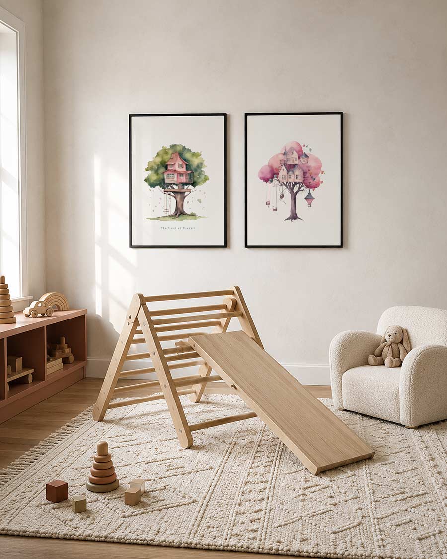 Droomhuis in boom Posterset