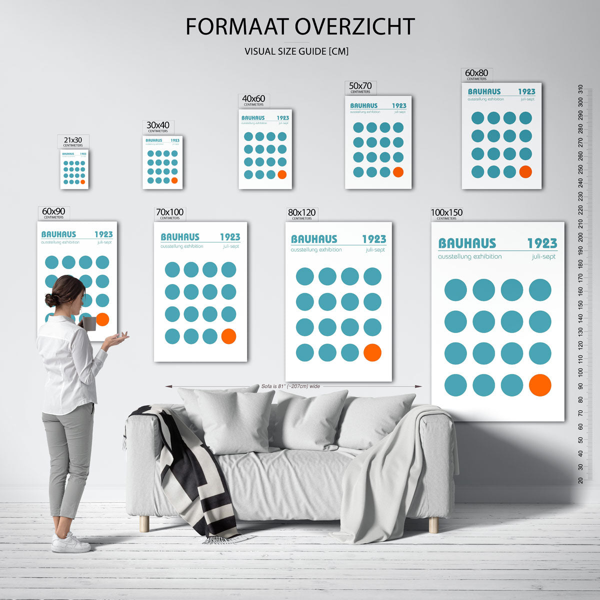 Cirkelpatroon en kleur Poster