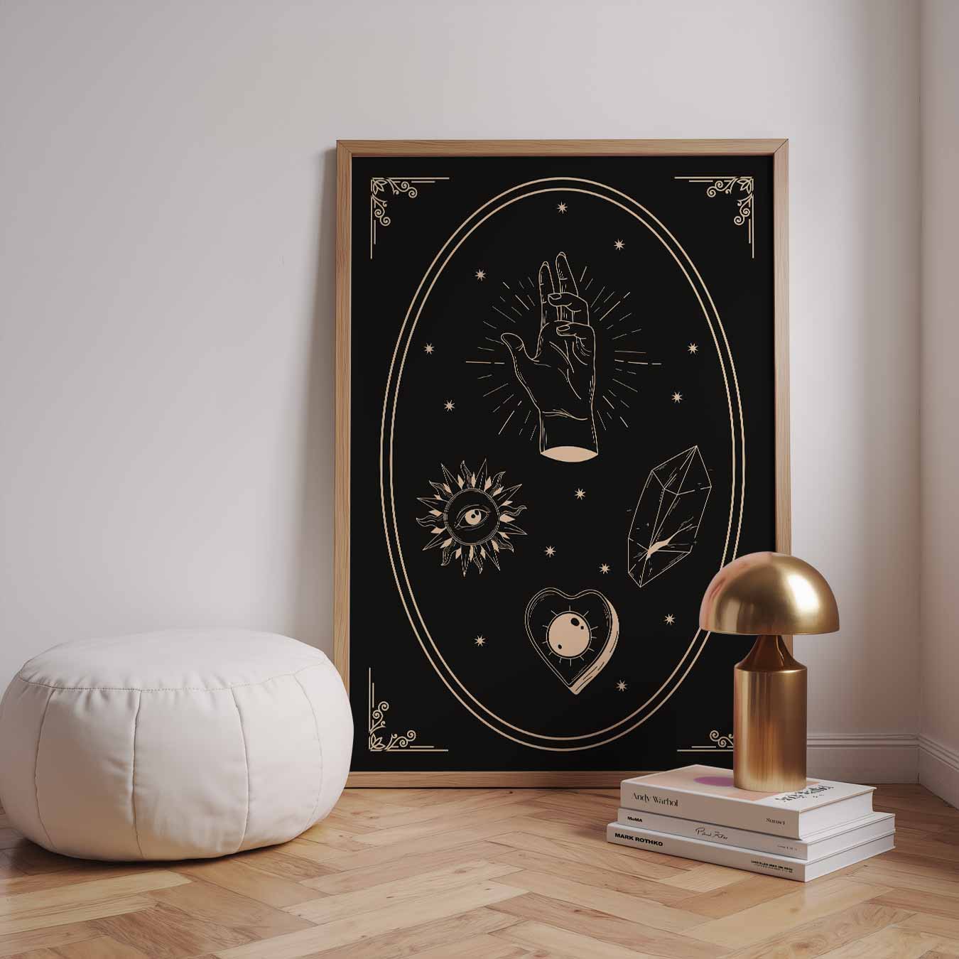 Mystieke Hand & Symbolen Poster-WallArtistic