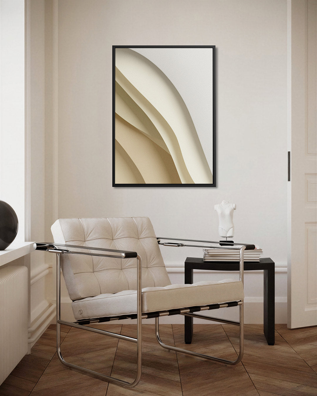 Golvende lijnen compositie Kunstwerk