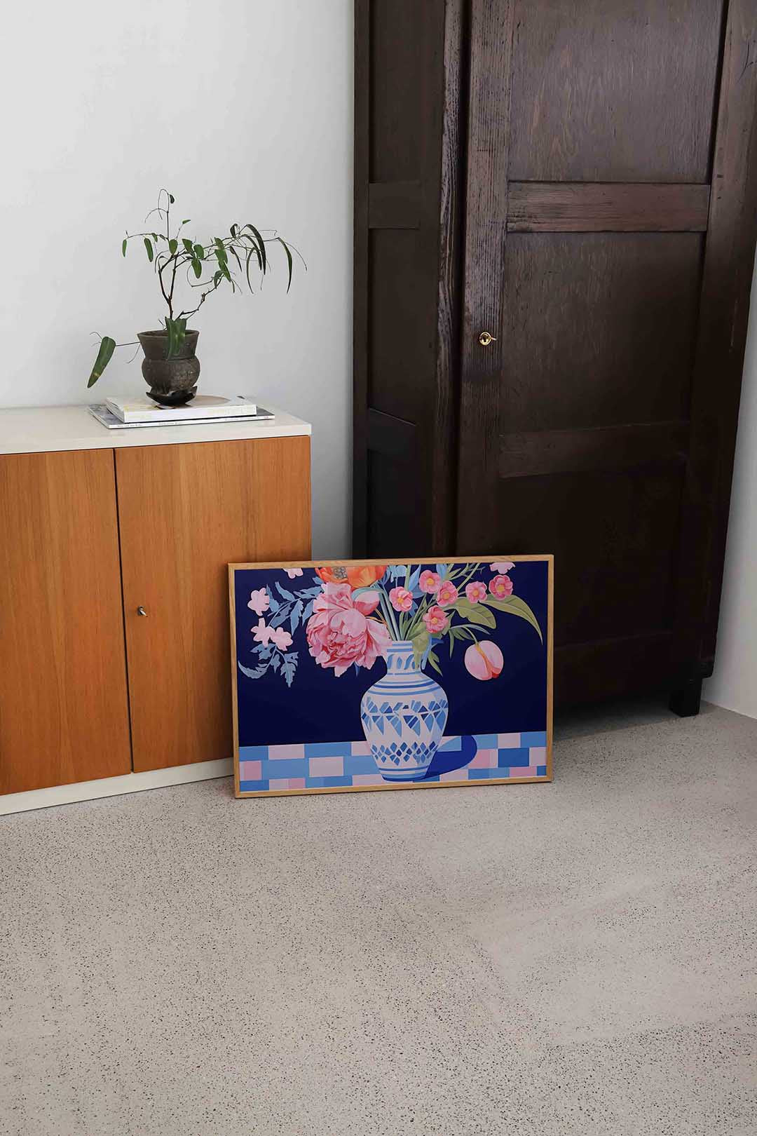 Bloemen in vaas Poster