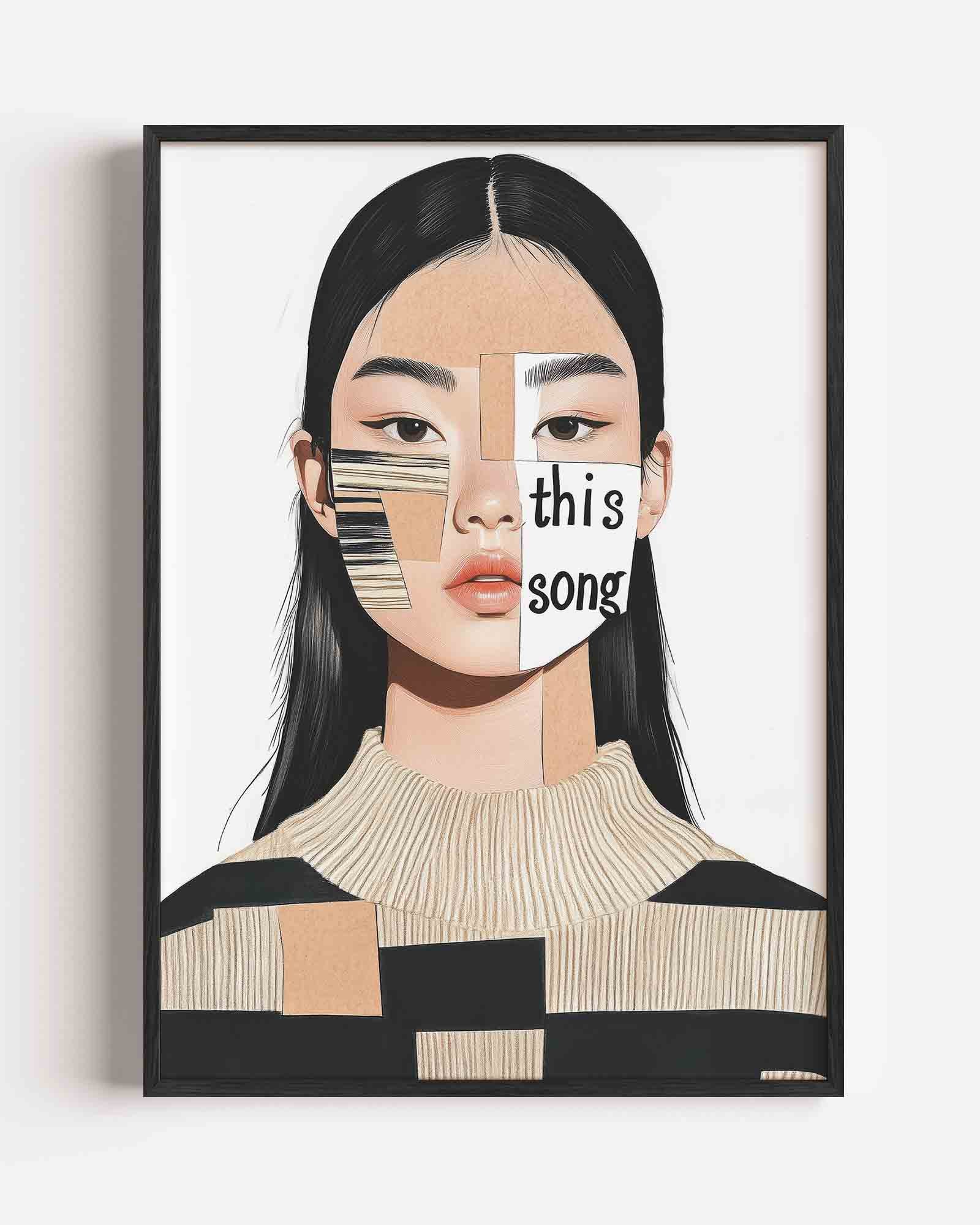 Portret met tekst Poster