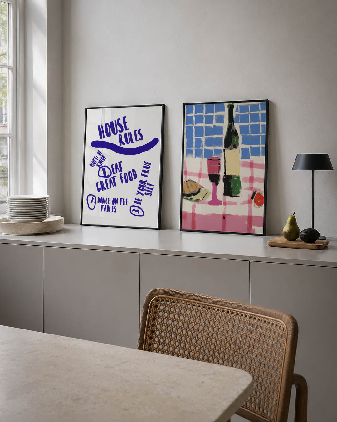 Speelse typografie Posterset
