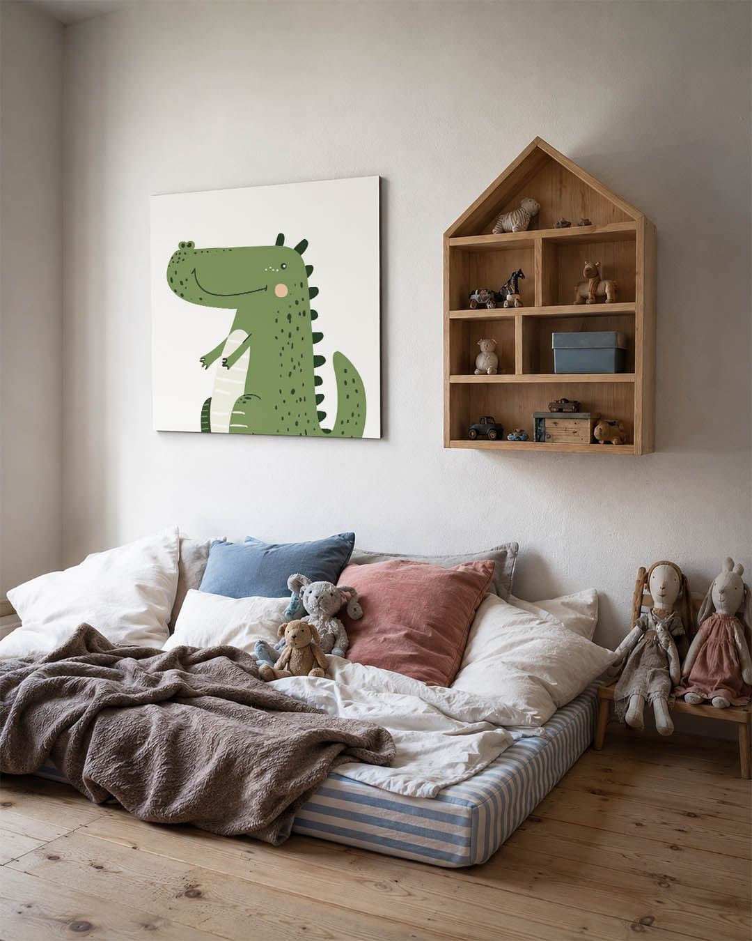 Vrolijke dinosaurus illustratie Kunstwerk