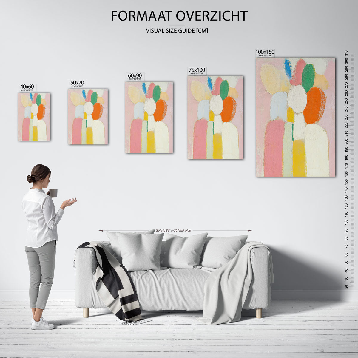 Kleurrijke vormen Kunstwerk