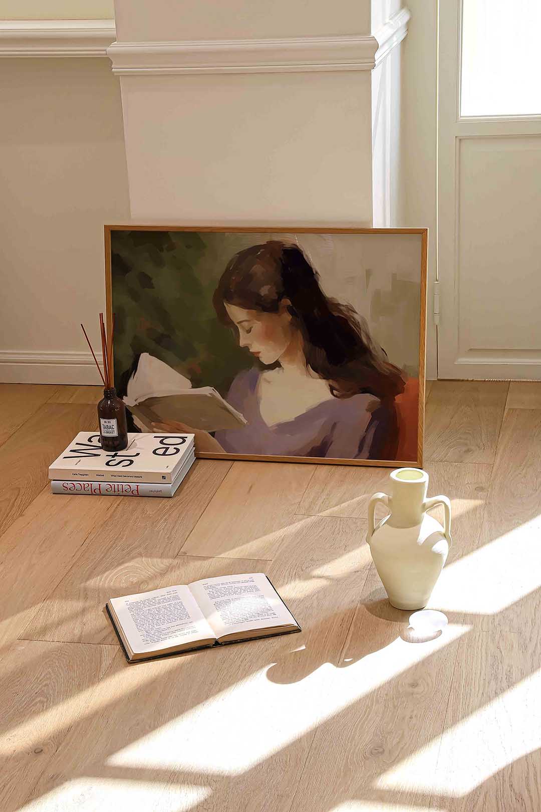 Lezende vrouw Poster