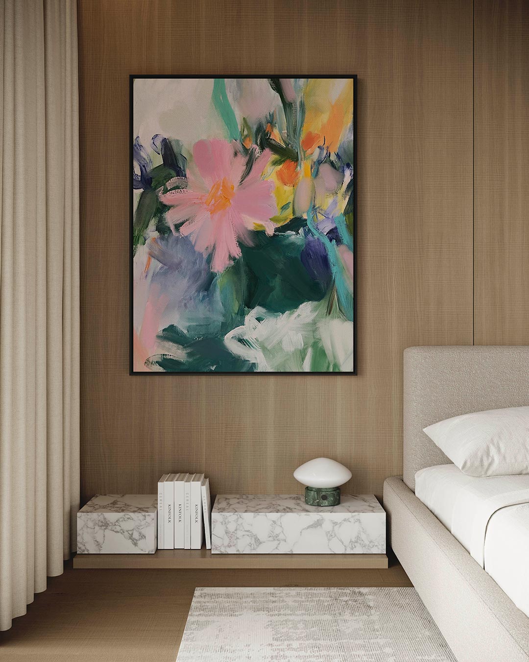 Kleurrijke bloemexpressie Kunstwerk