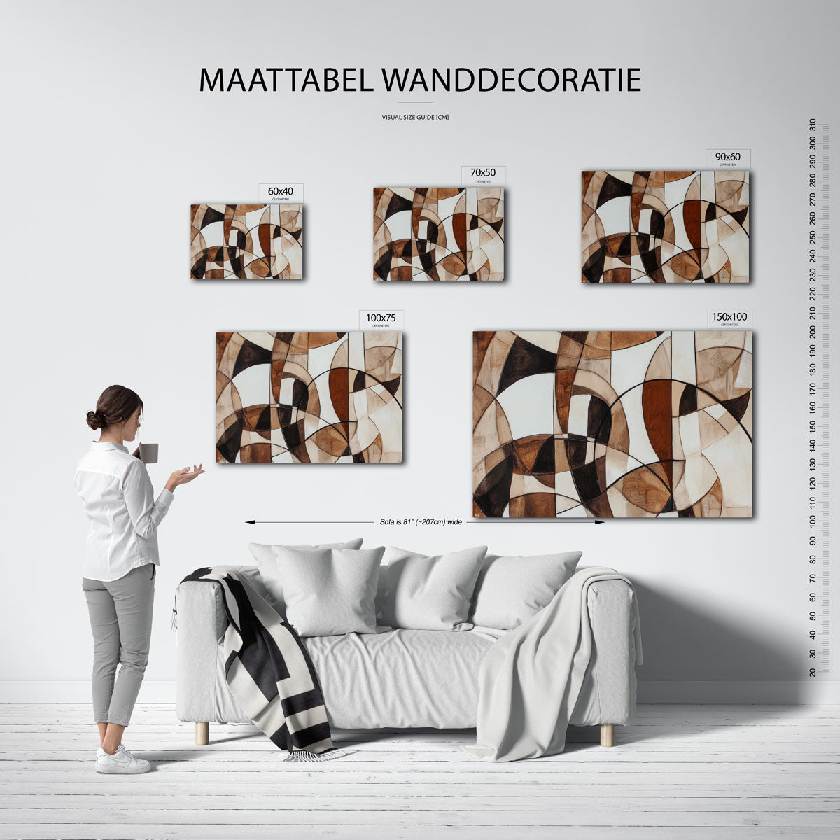 Organische vormen compositie Kunstwerk