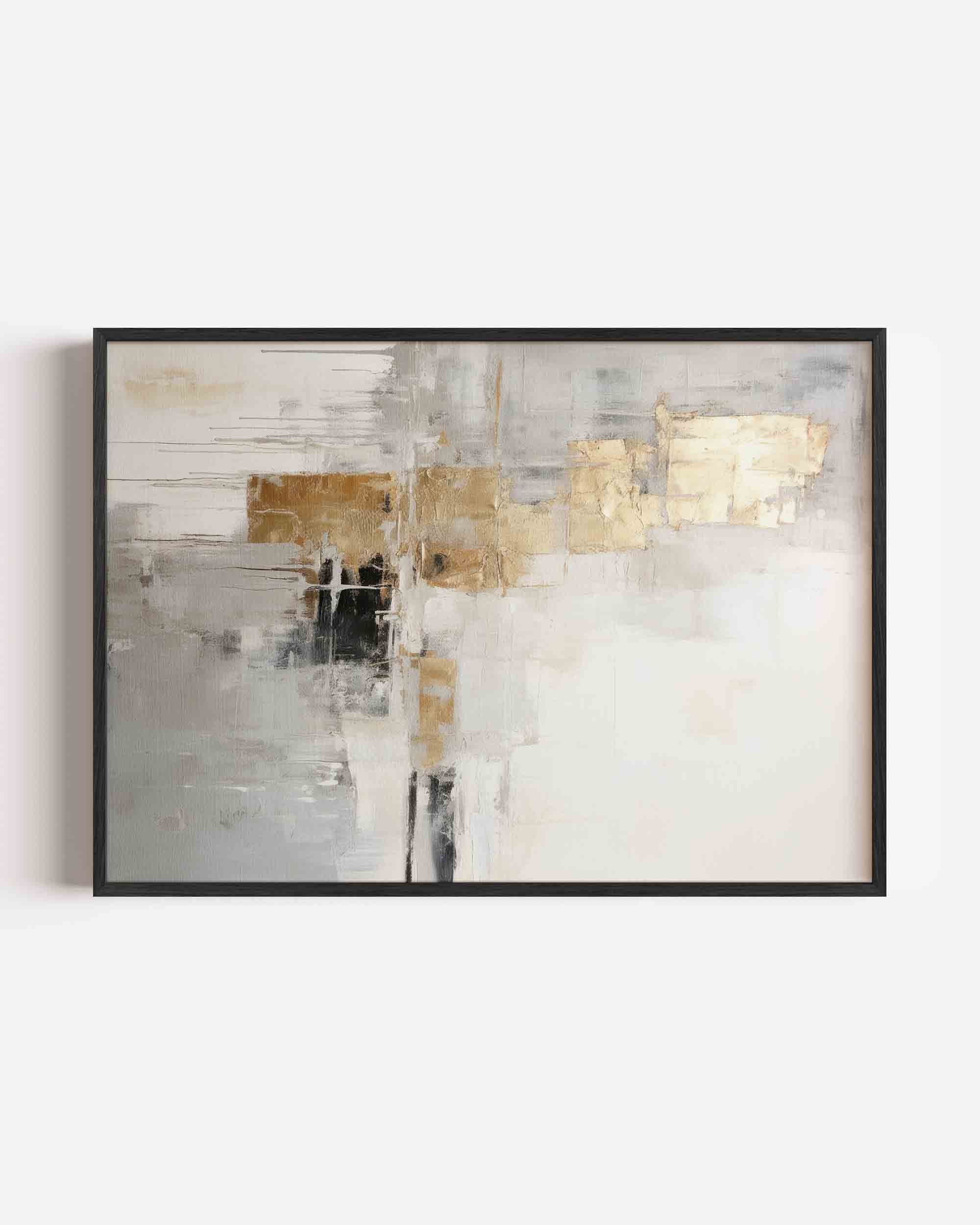 Abstracte gouden vormen Poster
