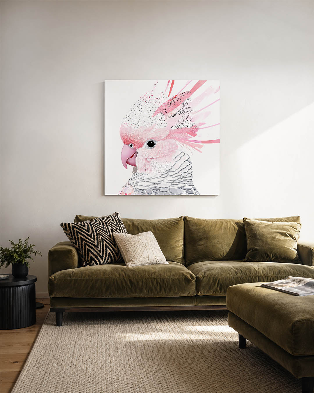 Vogelsilhouet met patronen Kunstwerk