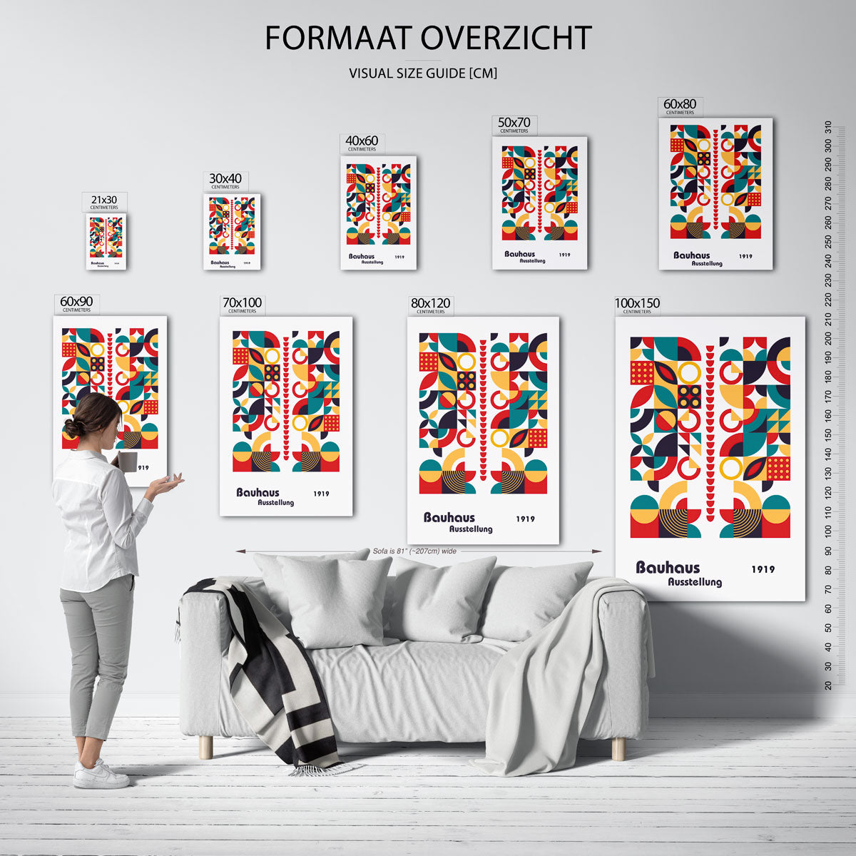 Vormritme en kleur Poster