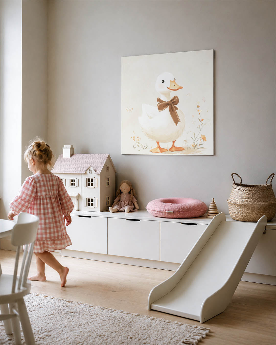 Vrolijke eend Kunstwerk