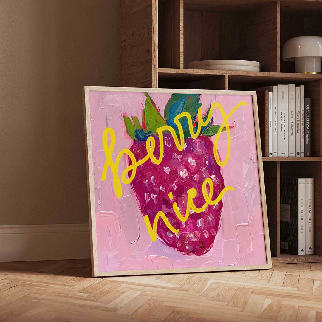 Roze framboos Poster