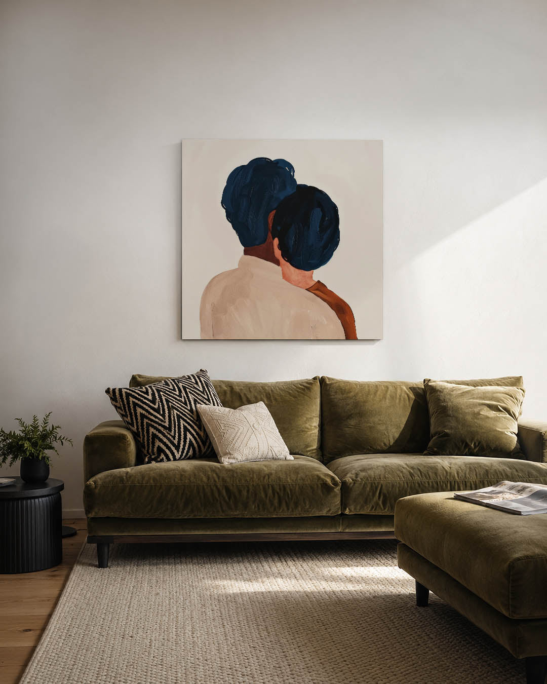 Intieme omhelzing Kunstwerk