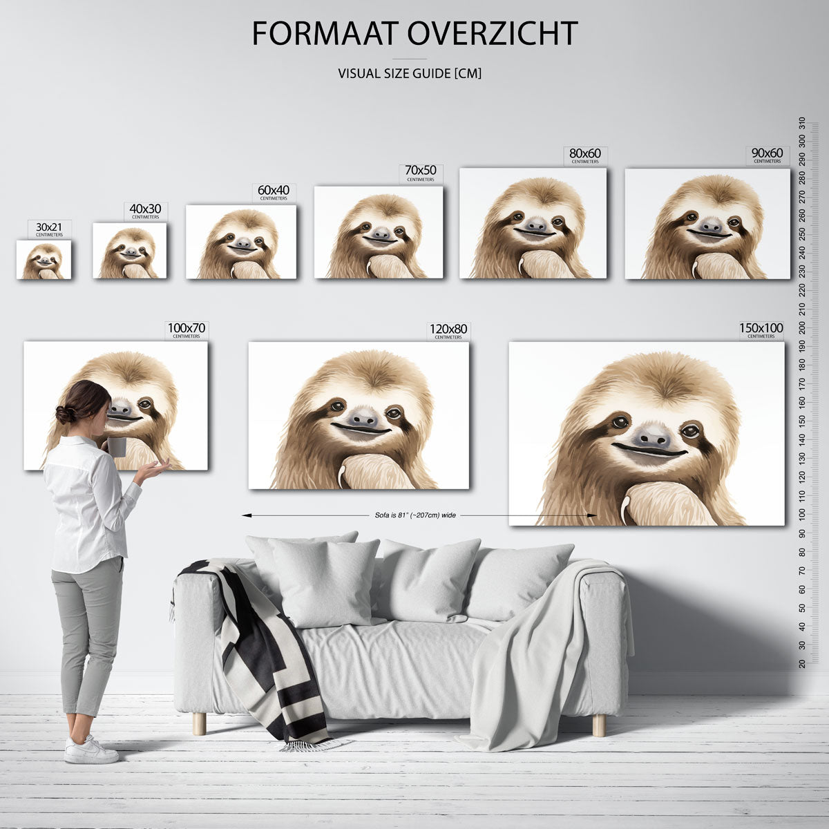 Luiaard glimlach Poster
