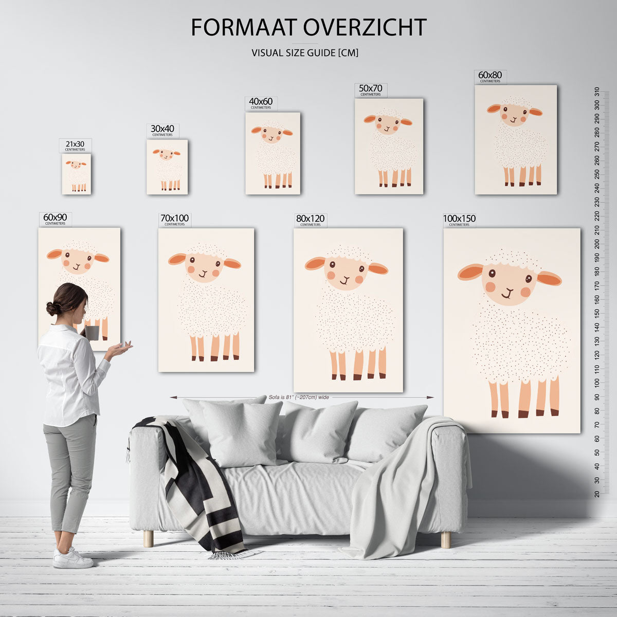 Schattig schaap Poster