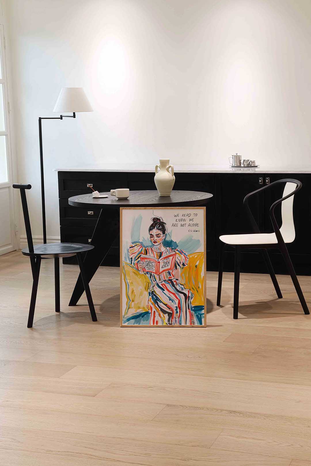 Lezende vrouw Poster