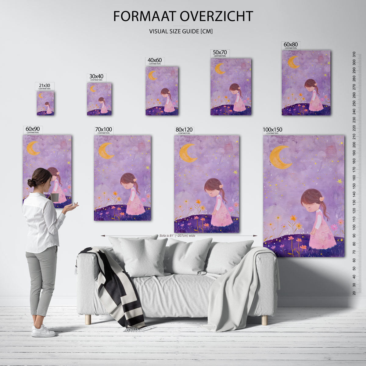 Meisje met bloemen Poster