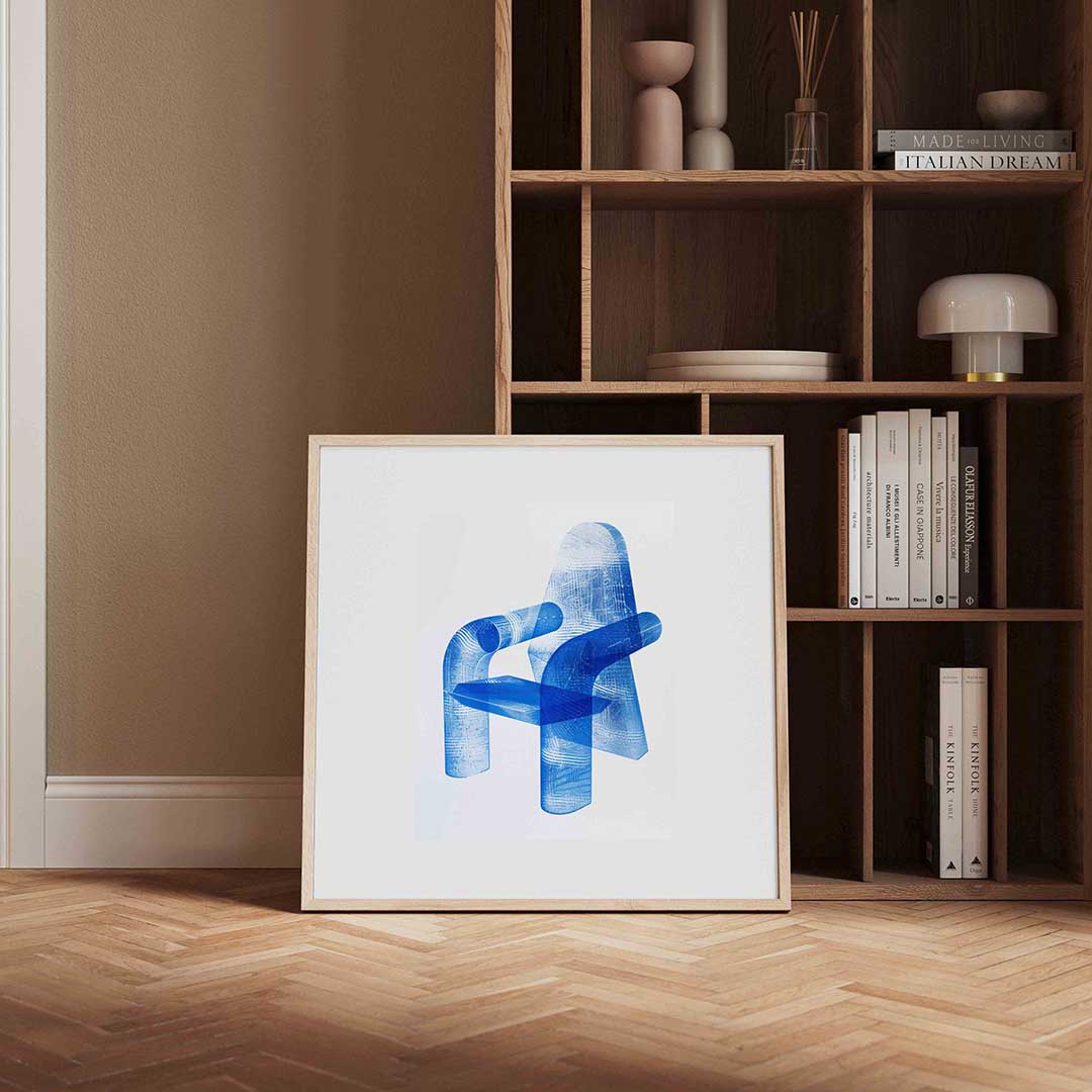 Blauwe stoel Poster