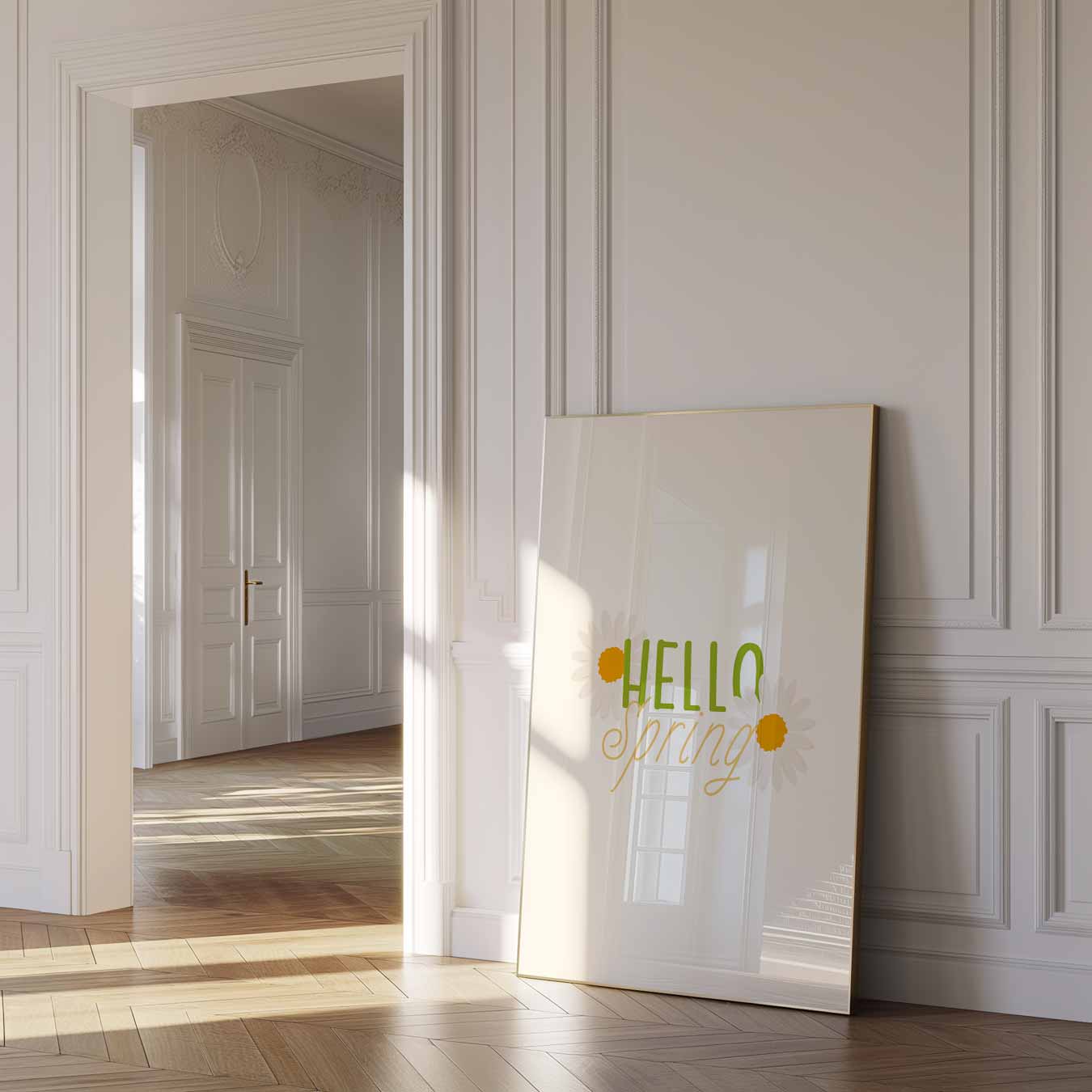 Hallo Lente Bloemenposter-WallArtistic