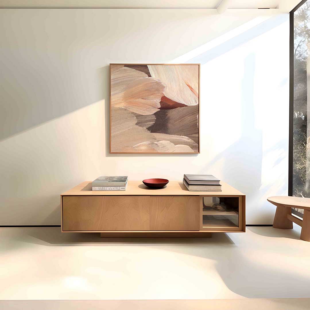 Abstracte penseelstreken Poster