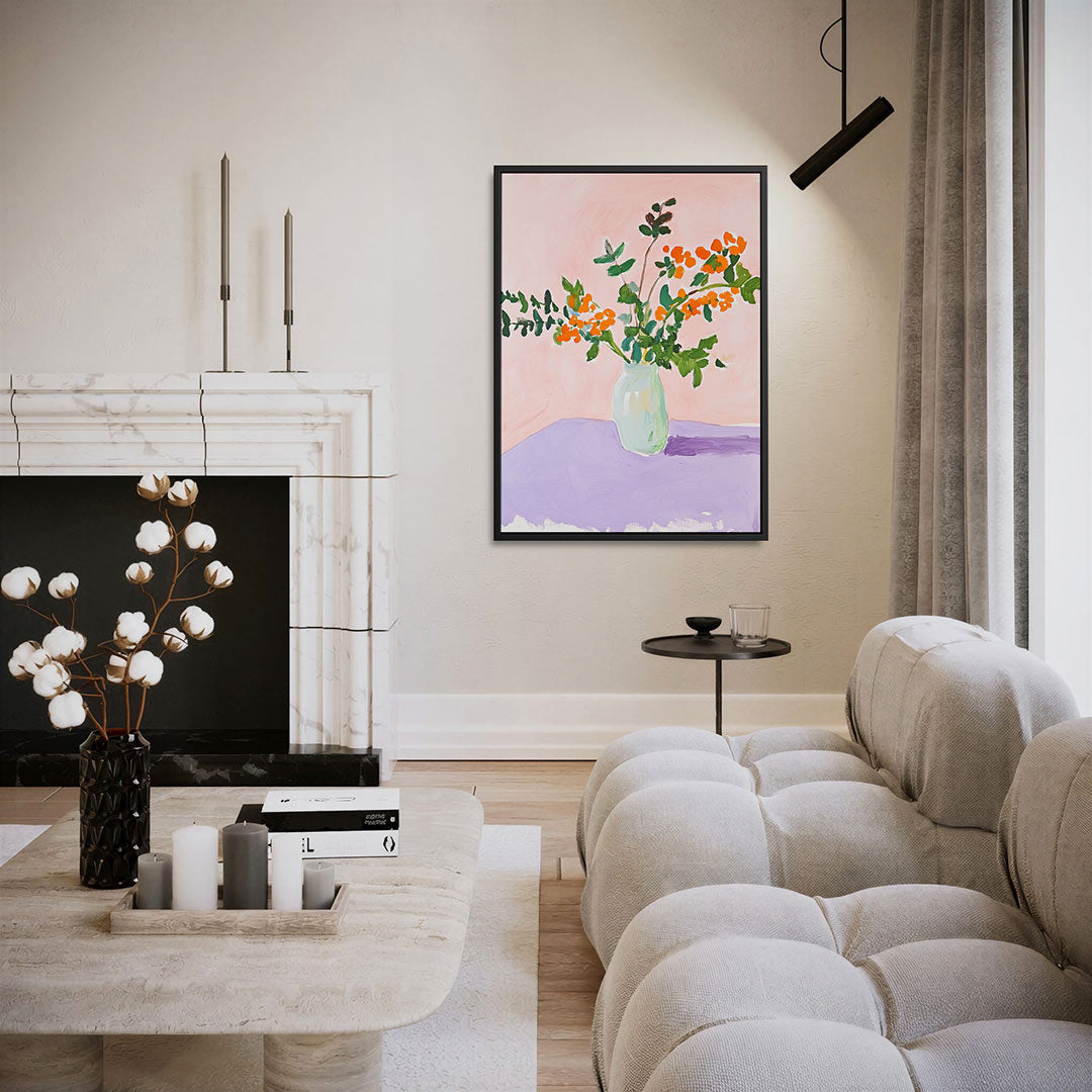 Bloemen in vaas Kunstwerk