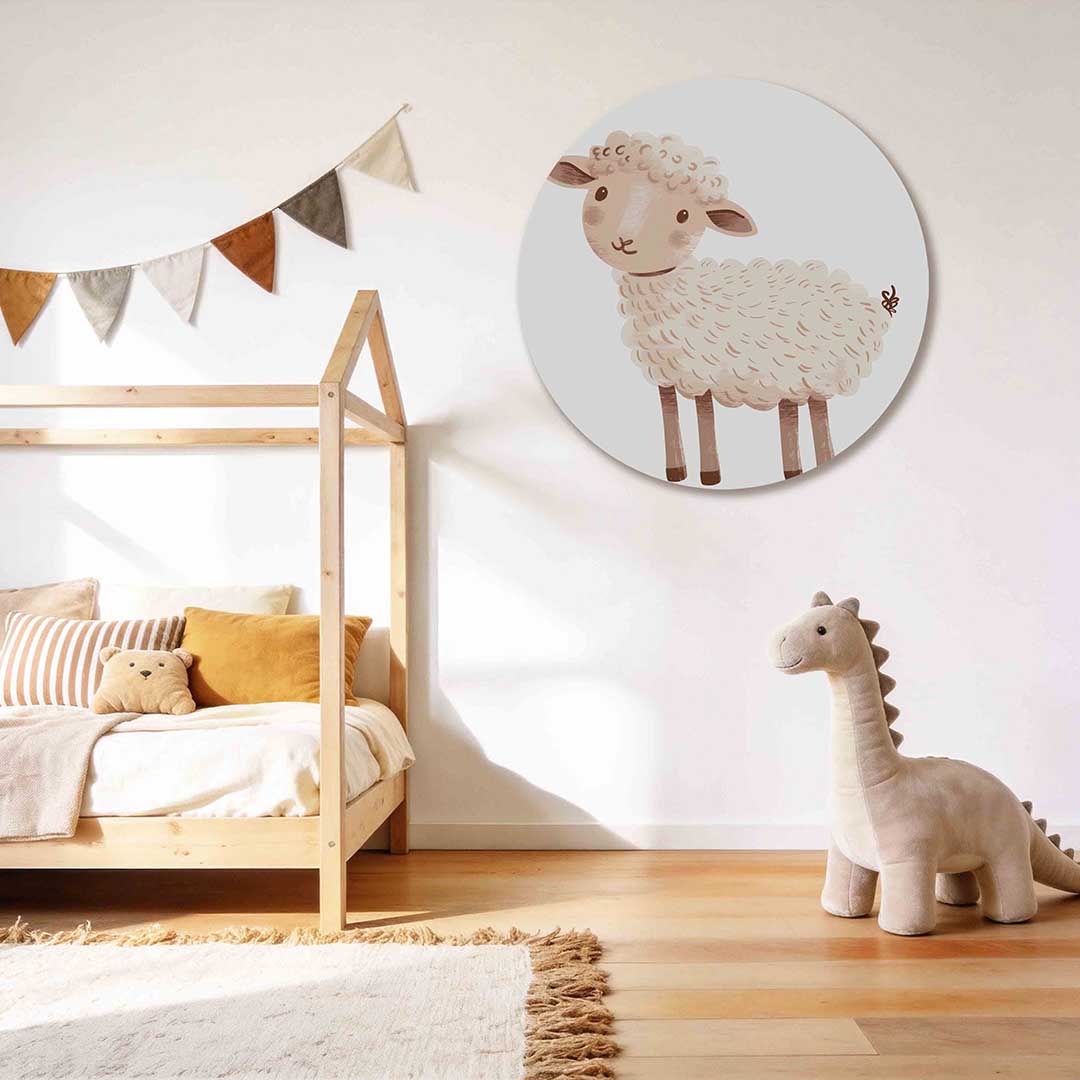 Schattig schaap Muurcirkel