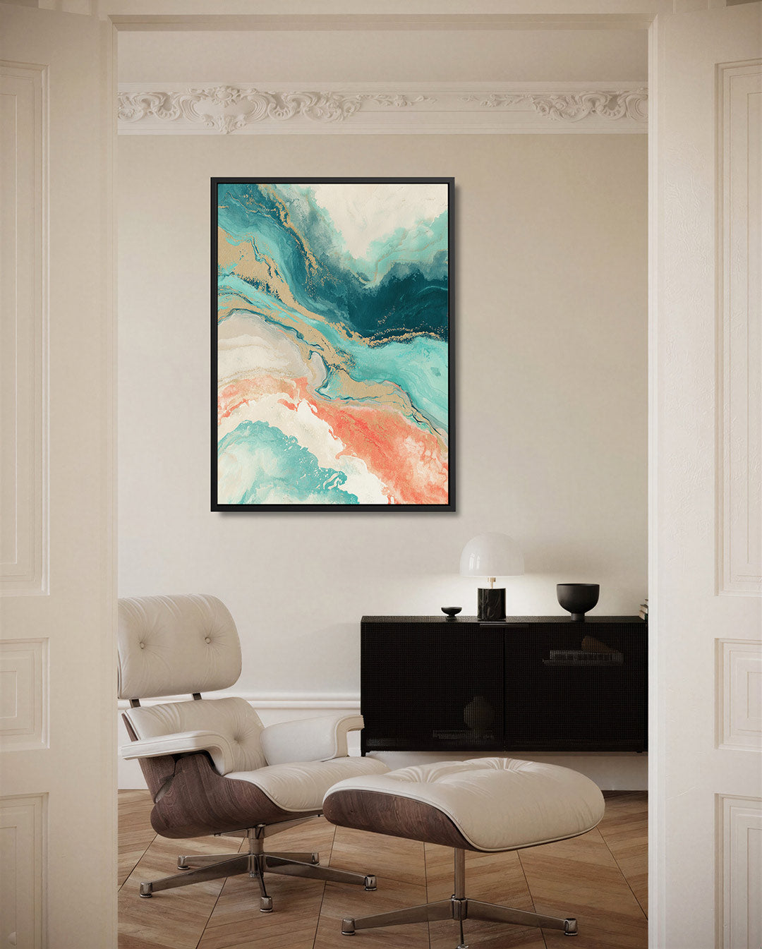 Kleurrijke vloeiende vormen Kunstwerk