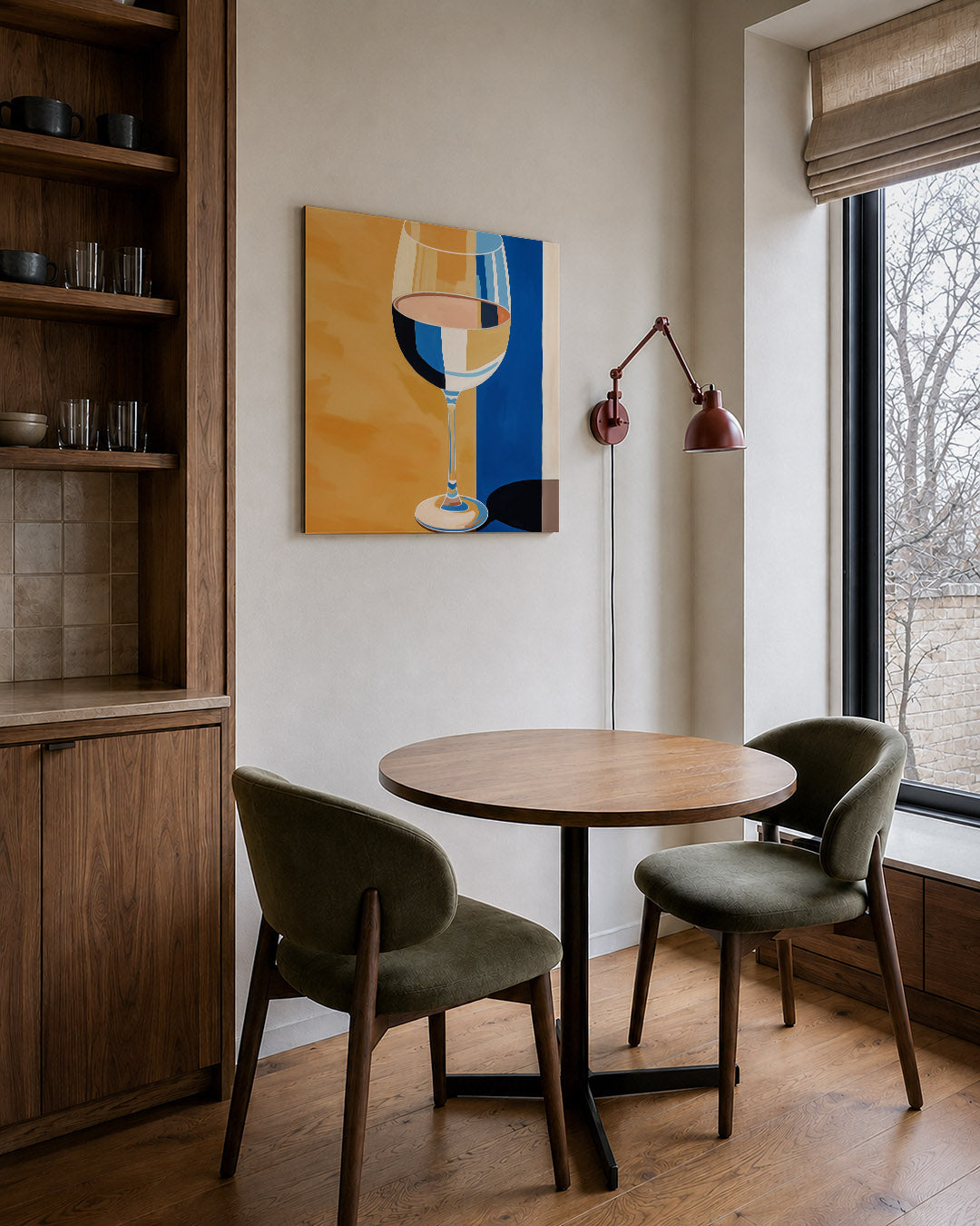Glas en kleurvlakken Kunstwerk