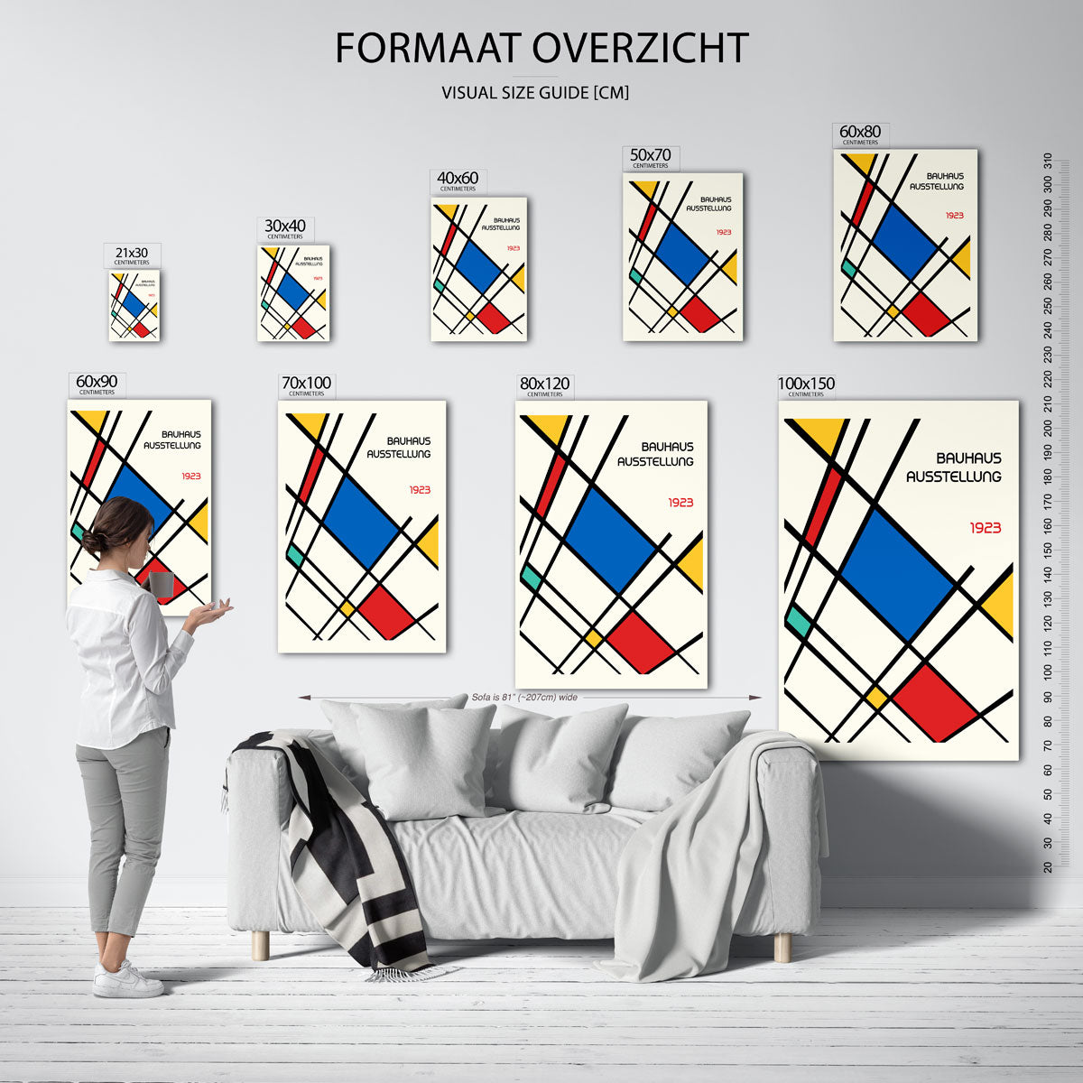 Lijnen en kleurvlakken Poster