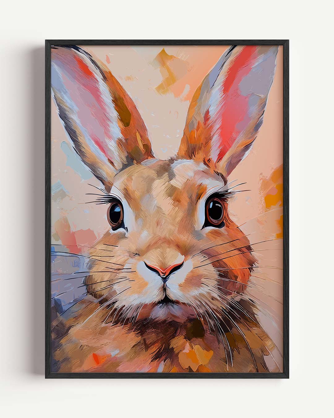 Vrolijke Konijn Portret Poster-WallArtistic