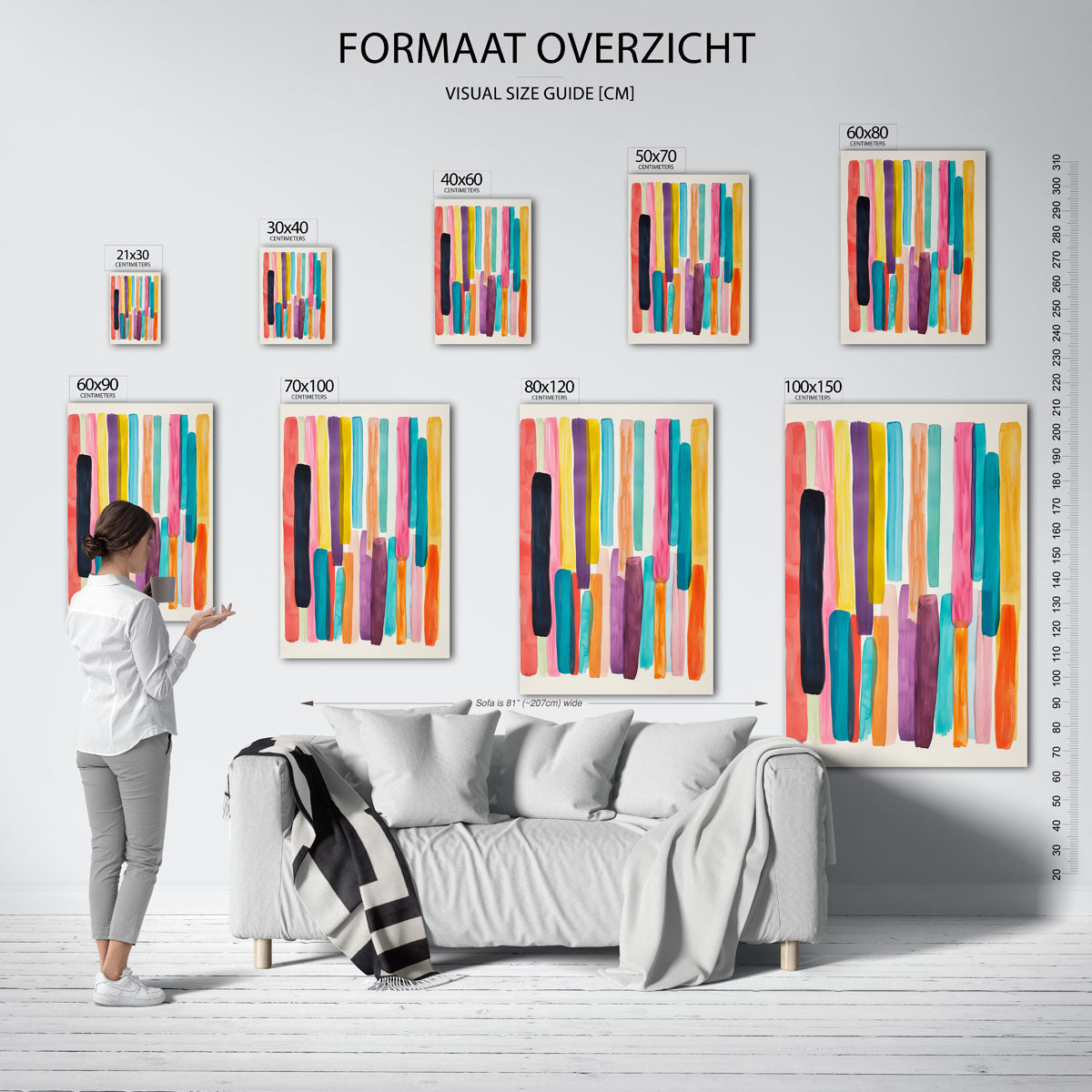 Verticale strepen Poster