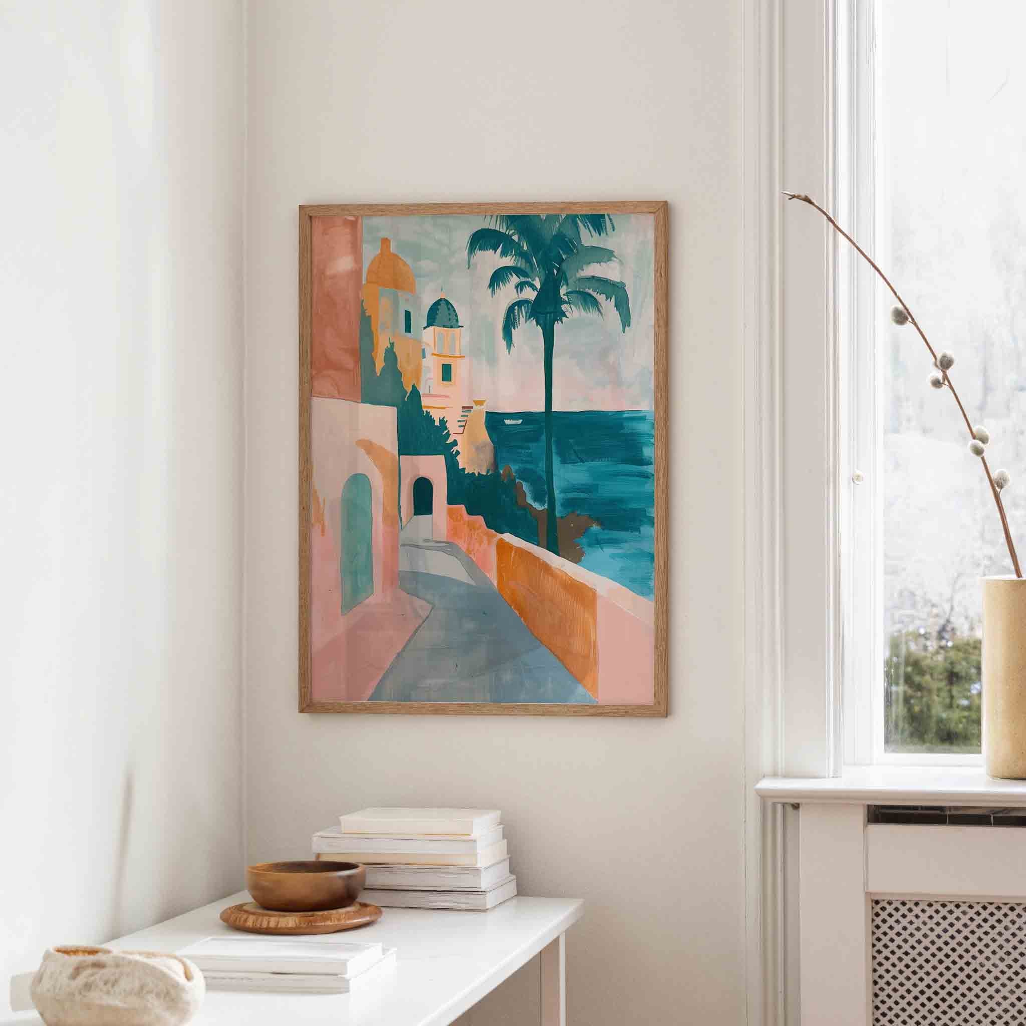 Mediterrane kustlijn Poster