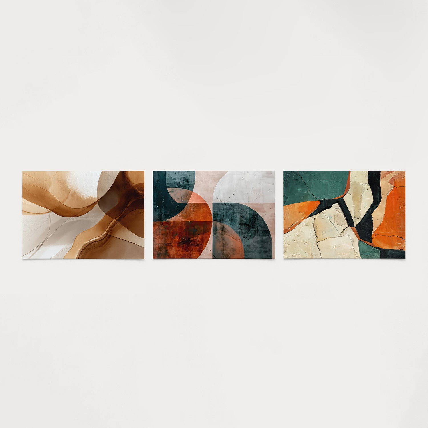 Vloeiende kleurvlakken Posterset