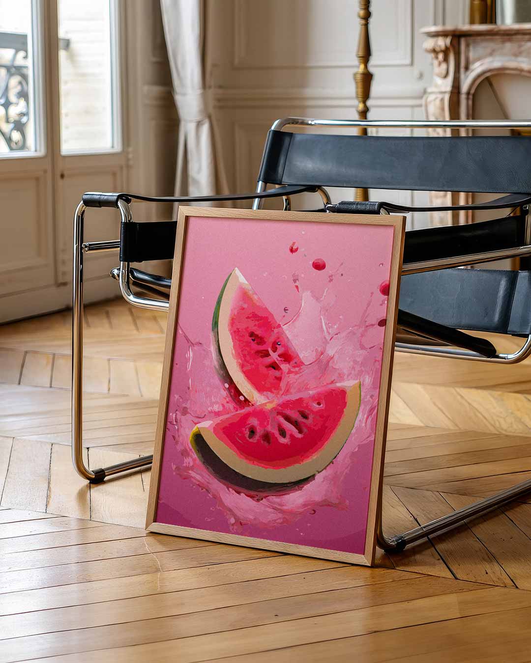 Spetterende Watermeloen Kunstposter-WallArtistic