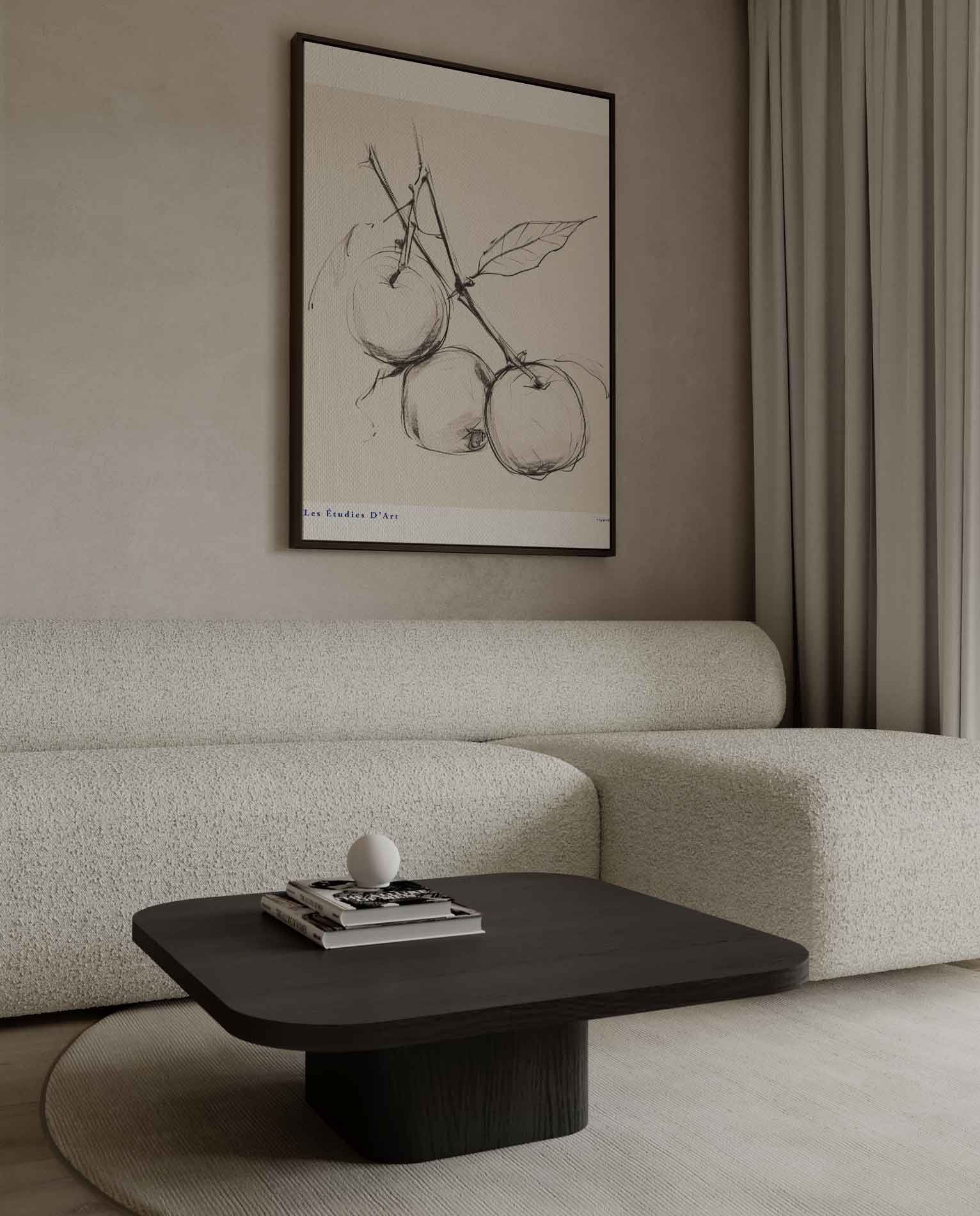 Simpele Schets van Appels Kunstwerk-canvas-dibond-plexiglas-wanddecoratie-WallArtistic
