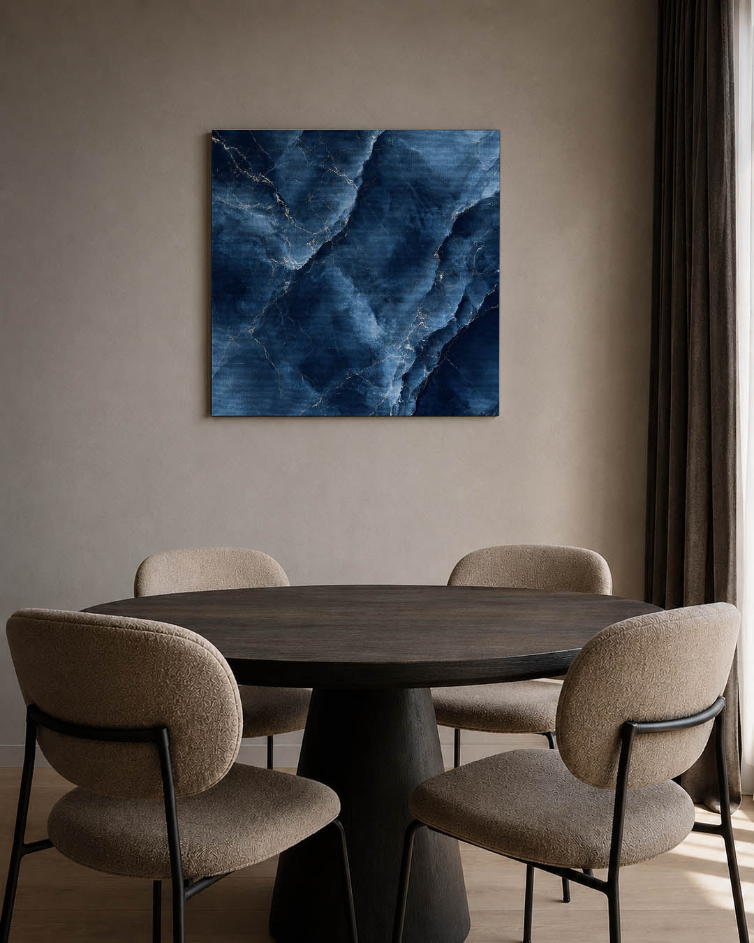 Marmerstructuur blauw Kunstwerk