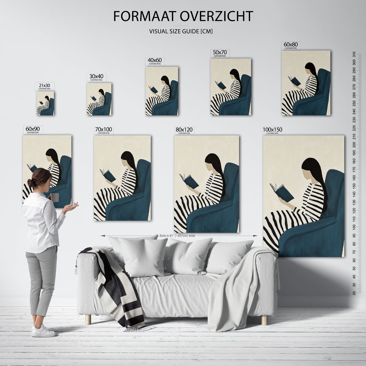 Lezende vrouw Poster