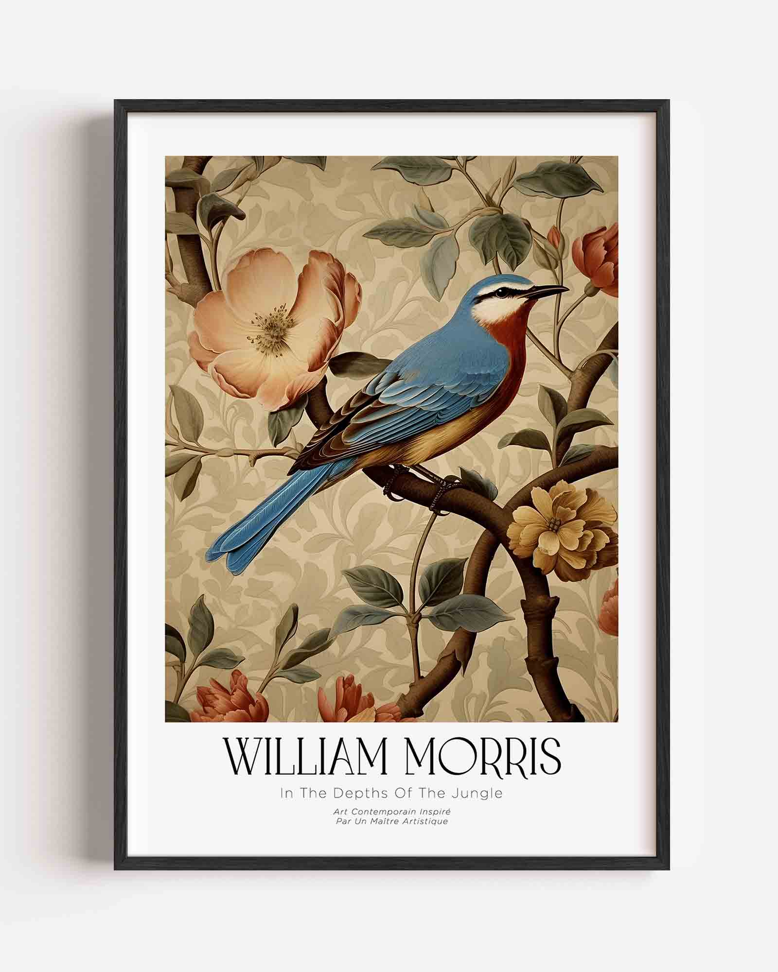 Vogel en bloemen Poster