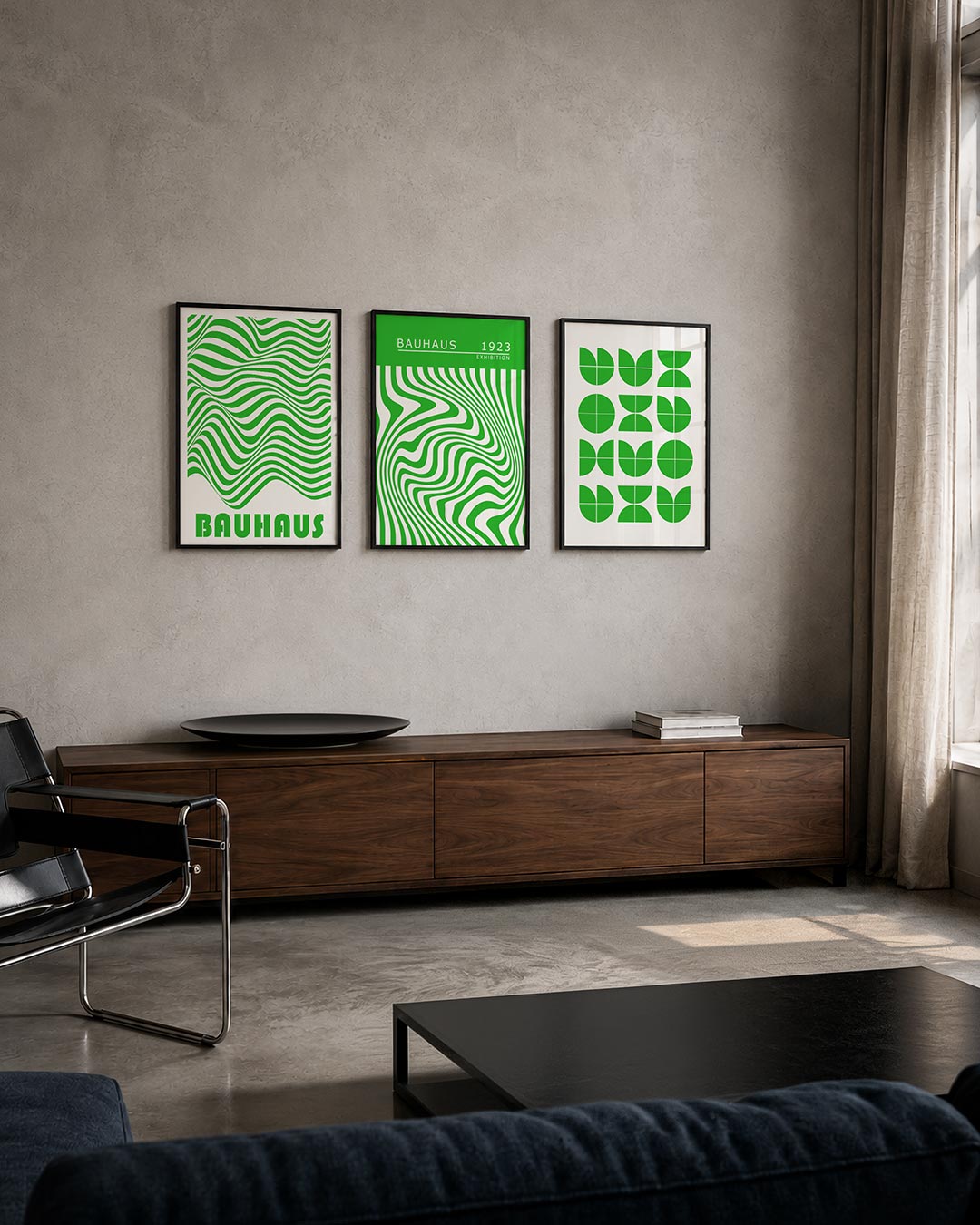 Golvend lijnenspel Posterset