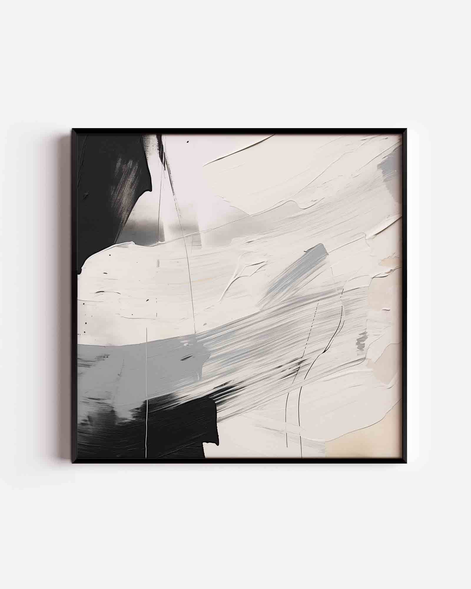 Abstracte zwart en wit Poster
